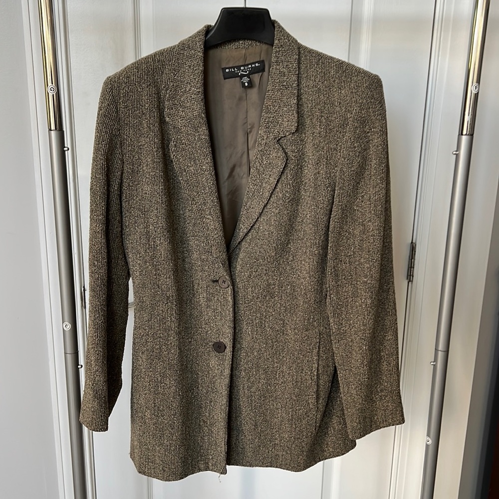 Bill burns Nordstrom textured jacket with shoulder pads